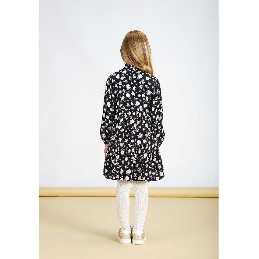 Φόρεμα μακρυμάνικο με floral σχέδιο για κορίτσι 