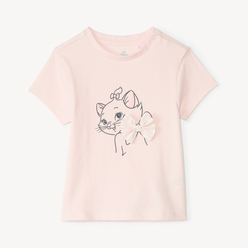 T-shirt à manches courtes Marie des Aristochats Disney pour bébé fille 