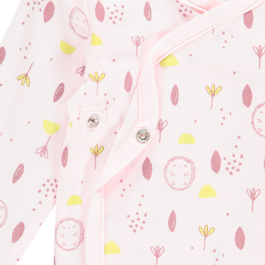 Σετ από 2 bodies μακρυμάνικα με οργανικό βαμβάκι για bebe κορίτσι 