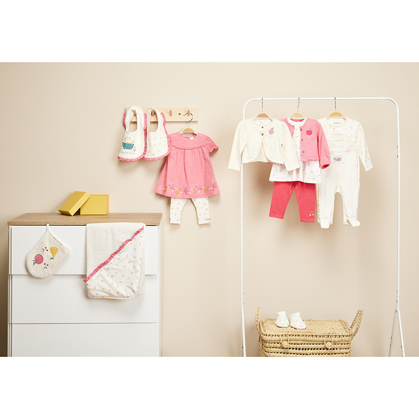 Φορμάκι από jersey print fruits για bebe κορίτσι 