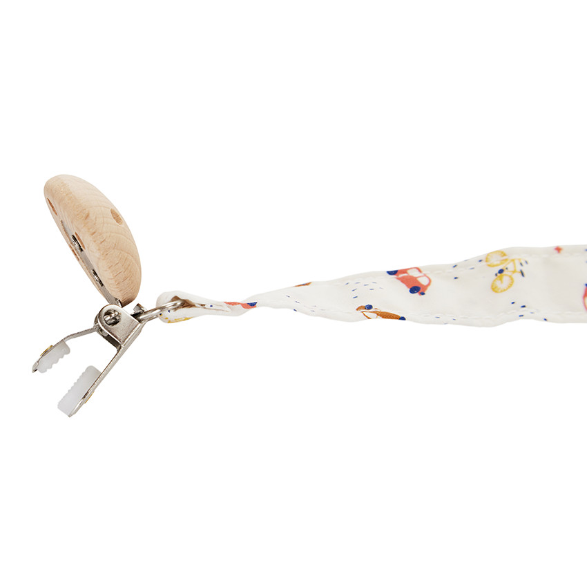 Κλιπ για πιπίλα από ξύλο με σχέδιο αυτοκίνητα 