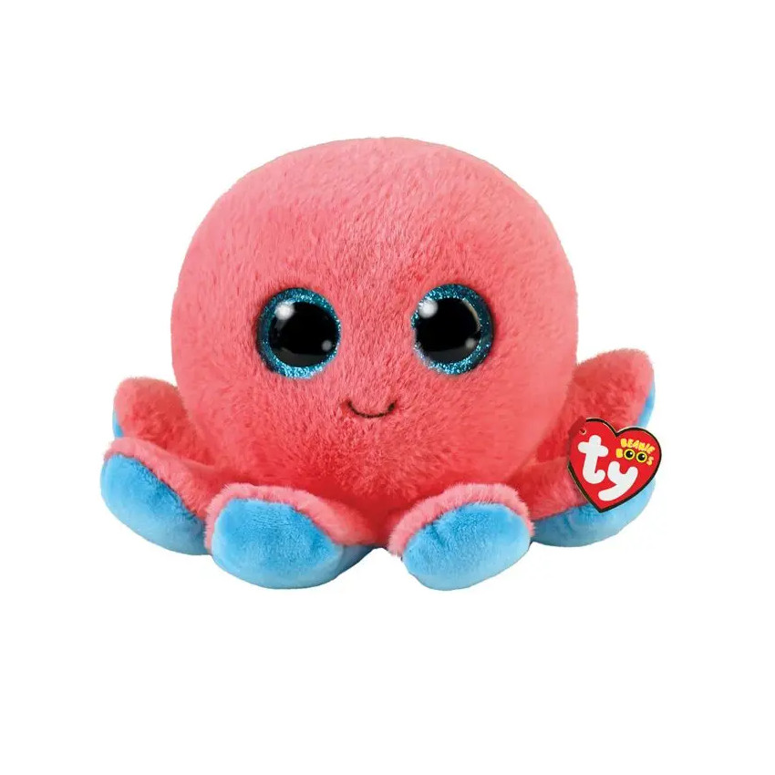 Beanie Boos Sheldon Χνουδωτό Χταπόδι Κοραλί 15εκ TY 