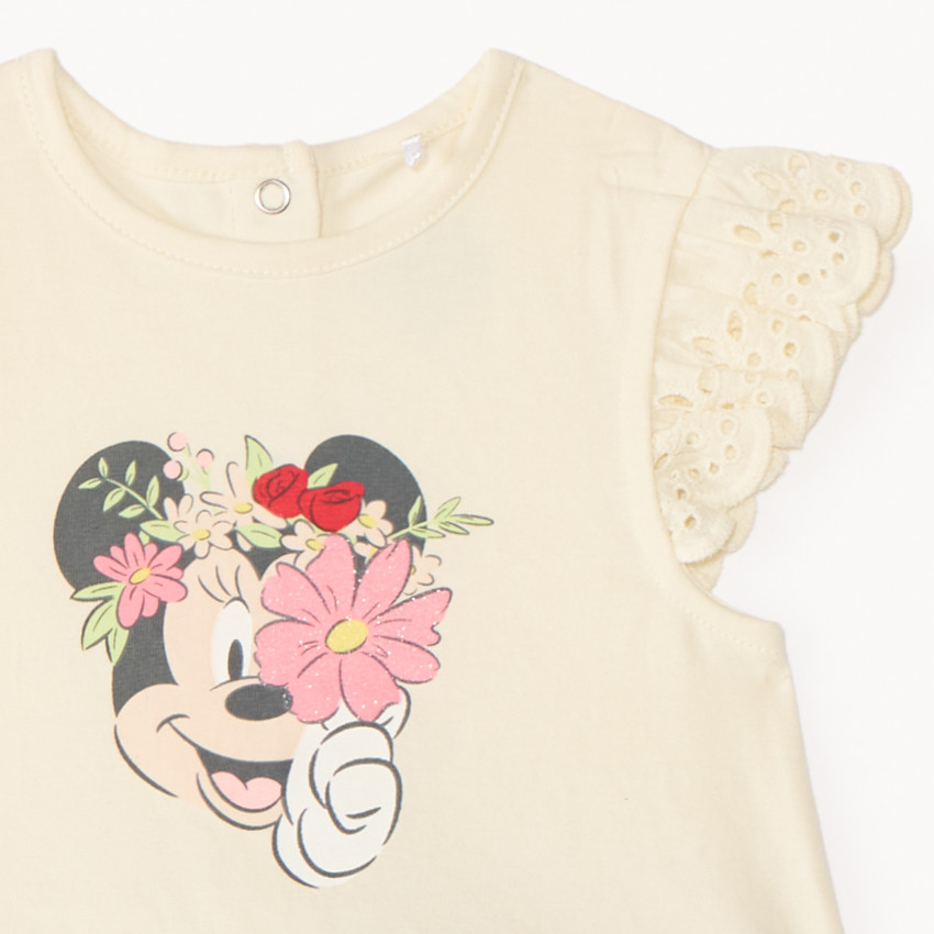 Σετ 3 τεμαχίων μπλούζα + κολάν + κορδέλα Minnie Disney για κορίτσι μωρό 