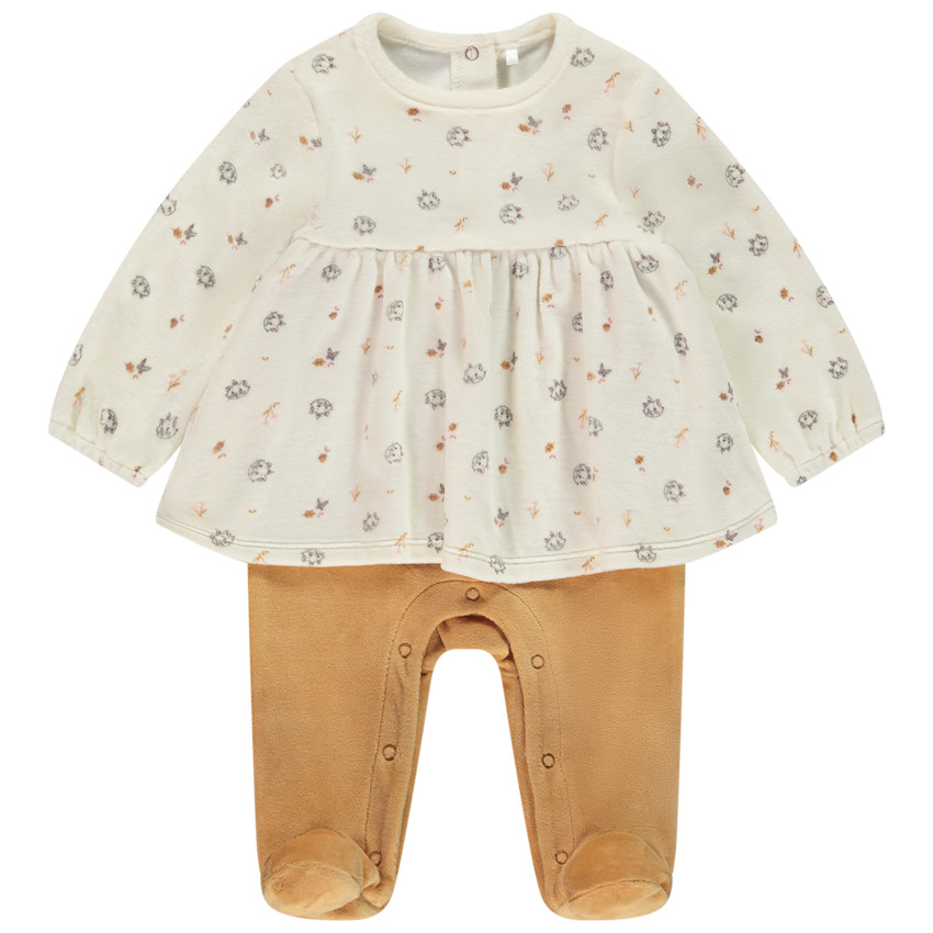 Πιτζάμα βελουτέ 2 σε 1 με σχέδιο Marie Disney για κορίτσι 