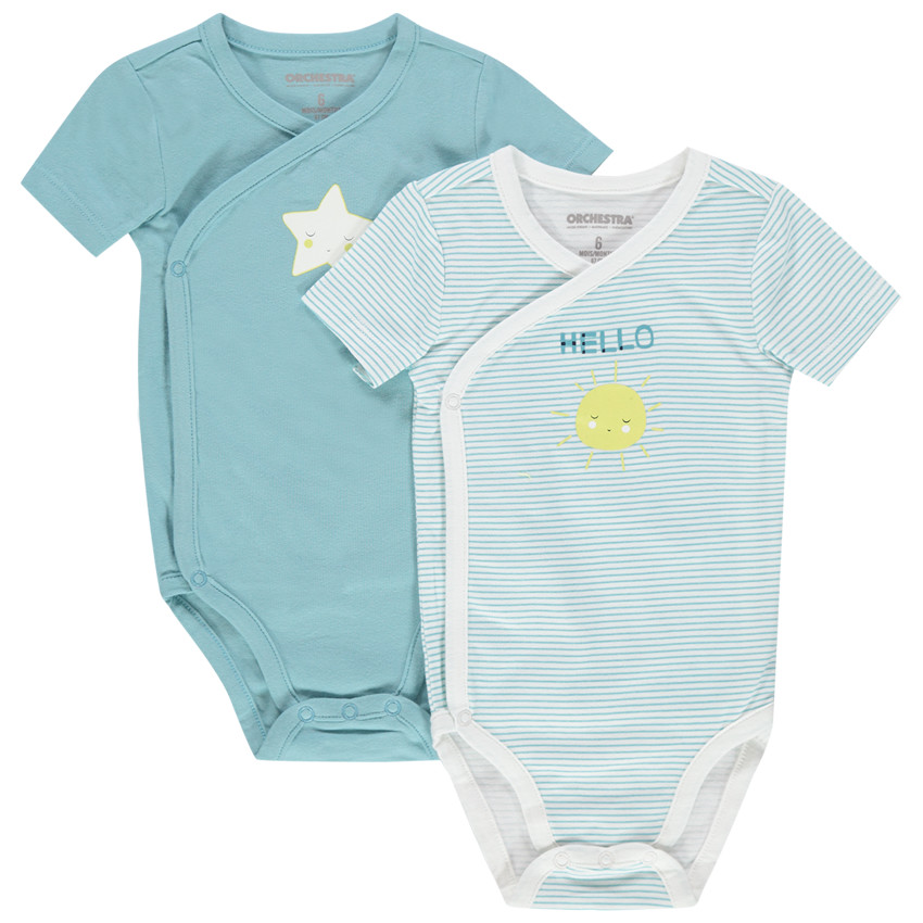 Σετ από 2 bodies κοντομάνικα με σχέδιο αστέρι και ήλιο  Additional Σετ από 2 bodies κοντομάνικα με σχέδιο αστέρι και ήλιο