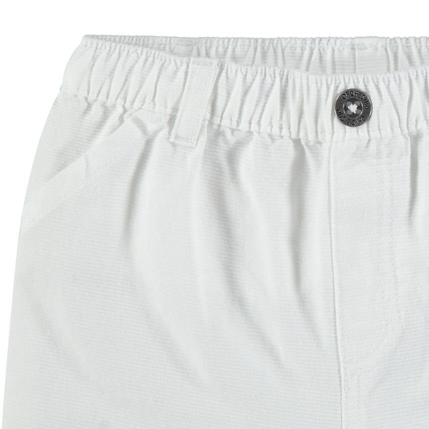 Λευκό βαμβακερό παντελόνι με τσέπες 