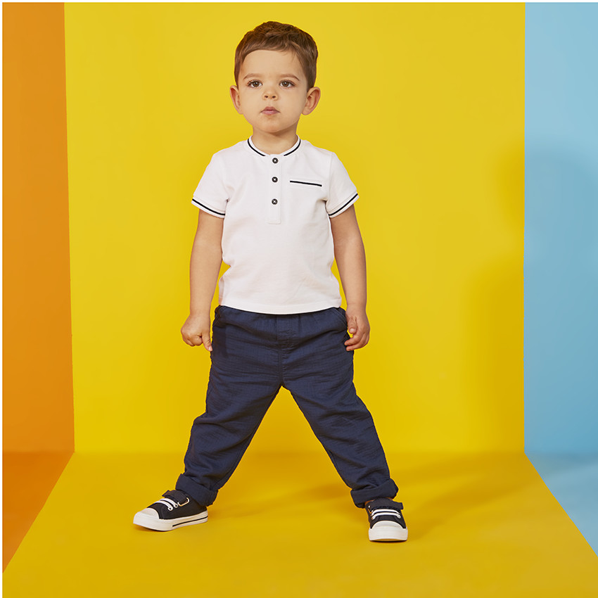 Παντελόνι μονόχρωμο πάνινο για bebe αγόρι  Additional Παντελόνι μονόχρωμο πάνινο για bebe αγόρι