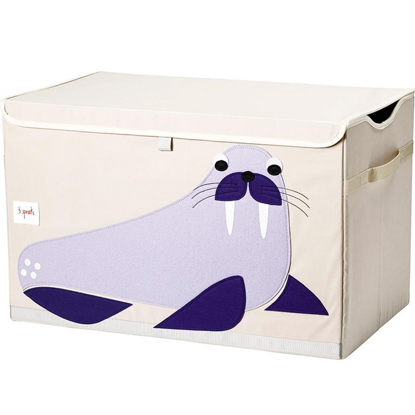 3 sprouts Καλάθι Για Παιχνίδια Με Καπάκι – Walrus Purple 