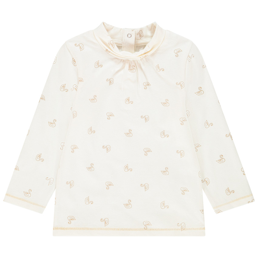 Μπλουζάκι ζιβάγκο με χρυσαφί σχέδια κύκνους 