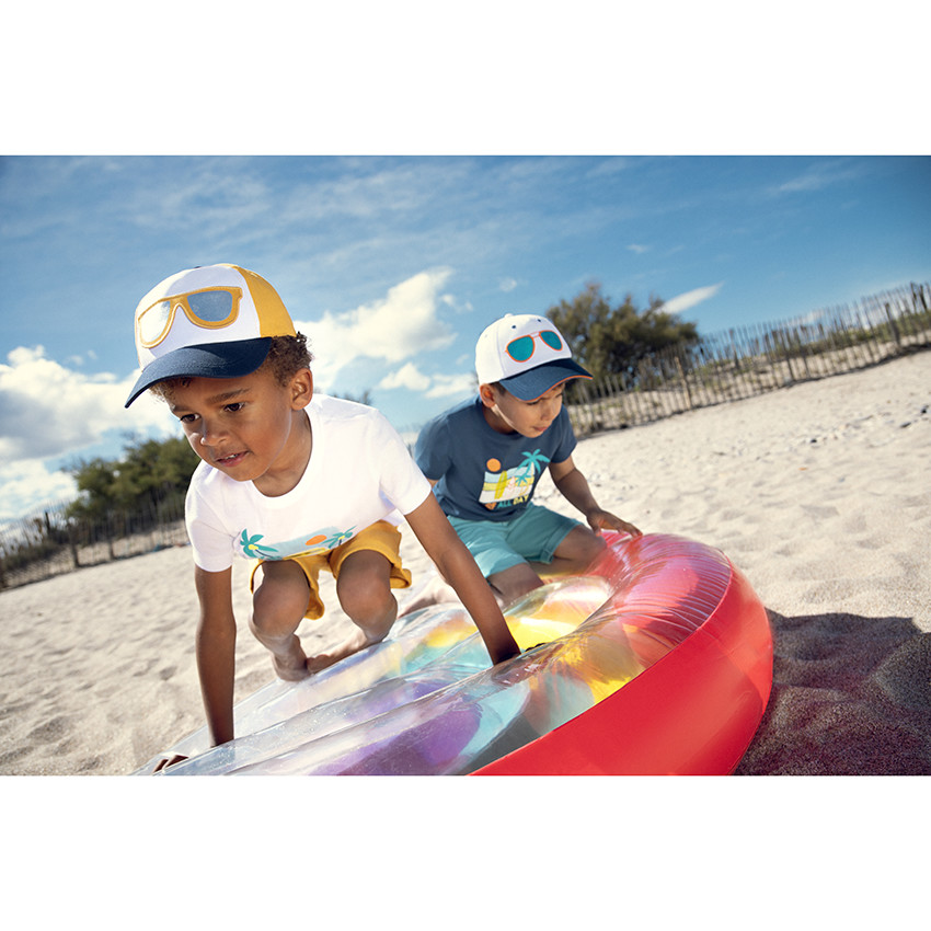 Κοντομάνικο μπλουζάκι με σχέδιο πνεύμα surf για αγόρι 