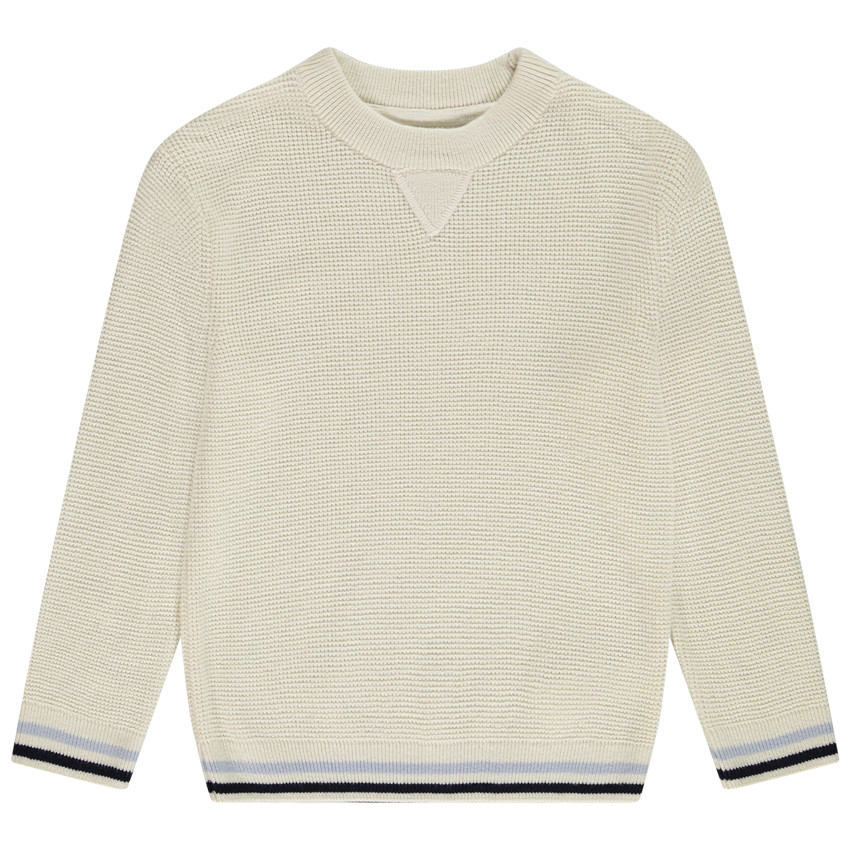 Πουλόβερ πλεκτό μονόχρωμο effet κηρήθρα για αγόρι 