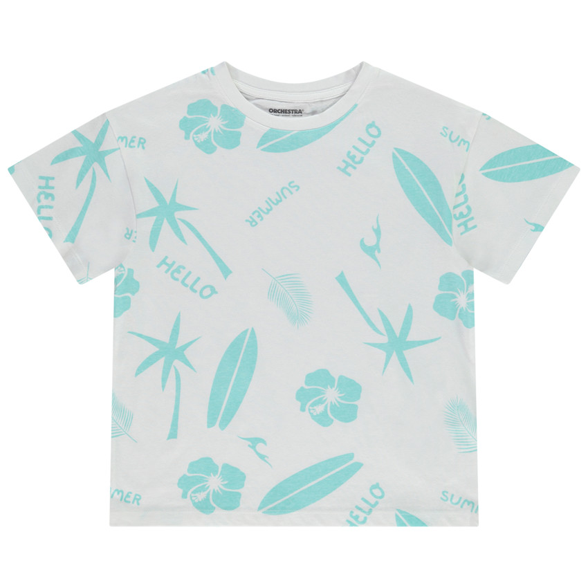 Κοντομάνικο μπλουζάκι με σχέδιο παραλία για αγόρι 