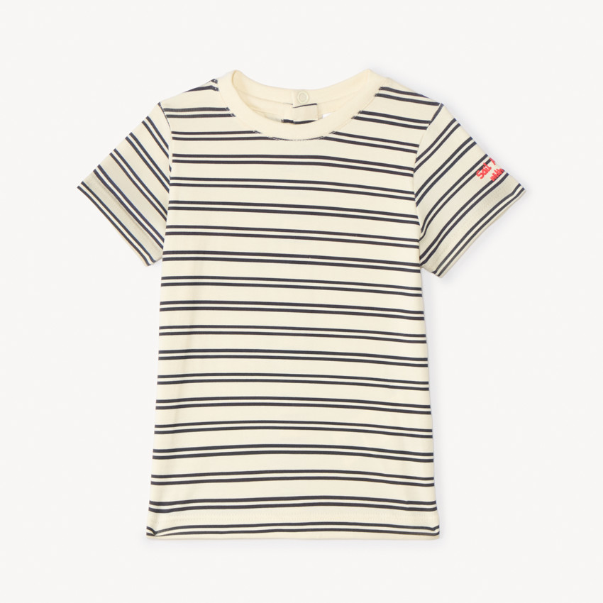 Σετ σαλόπετα + μπλουζάκι ριγέ για μωρό αγόρι 