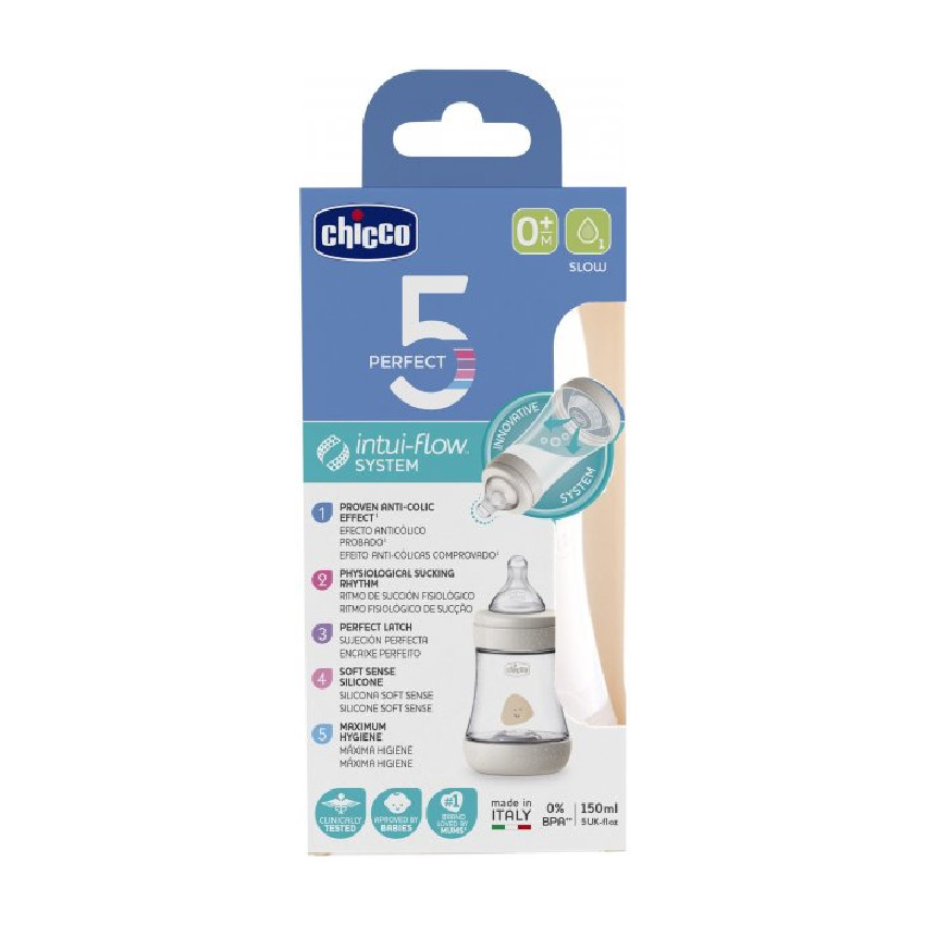 Μπιμπερον Πλαστικο P5 Unisex 150Ml Θς 0M+ CHICCO 