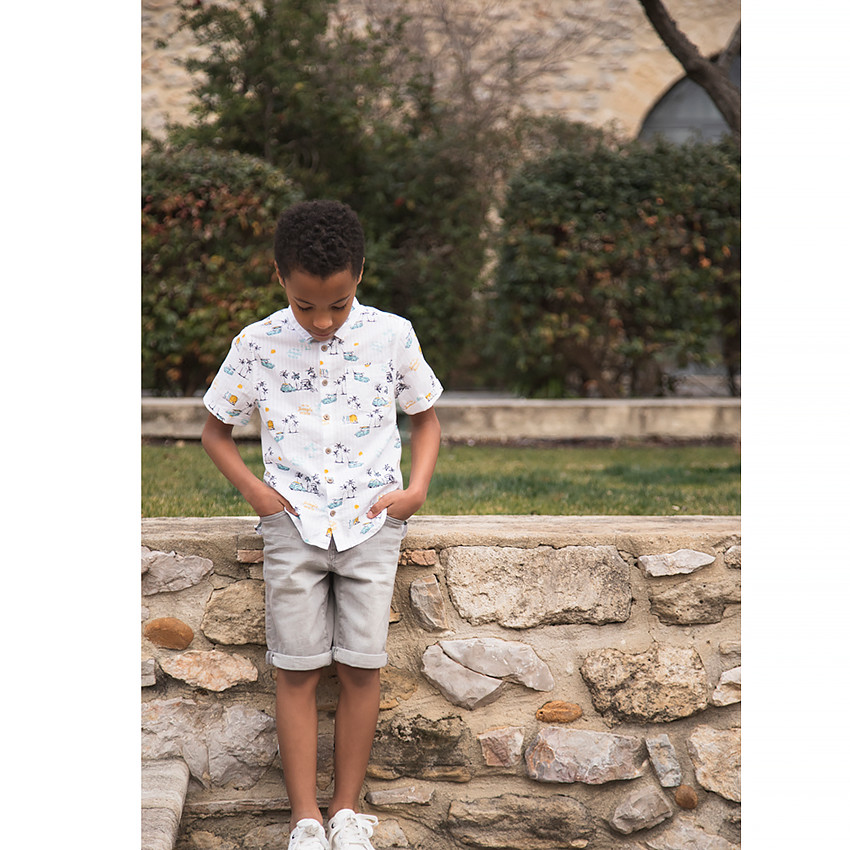 Chemise manches courtes imprimé Jungle beach pour garçon  Additional Chemise manches courtes imprimé Jungle beach pour garçon