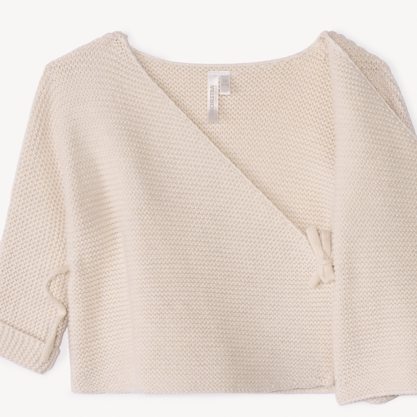 Μπλούζα μονόχρωμη από πλέξη mousse για μωρό 