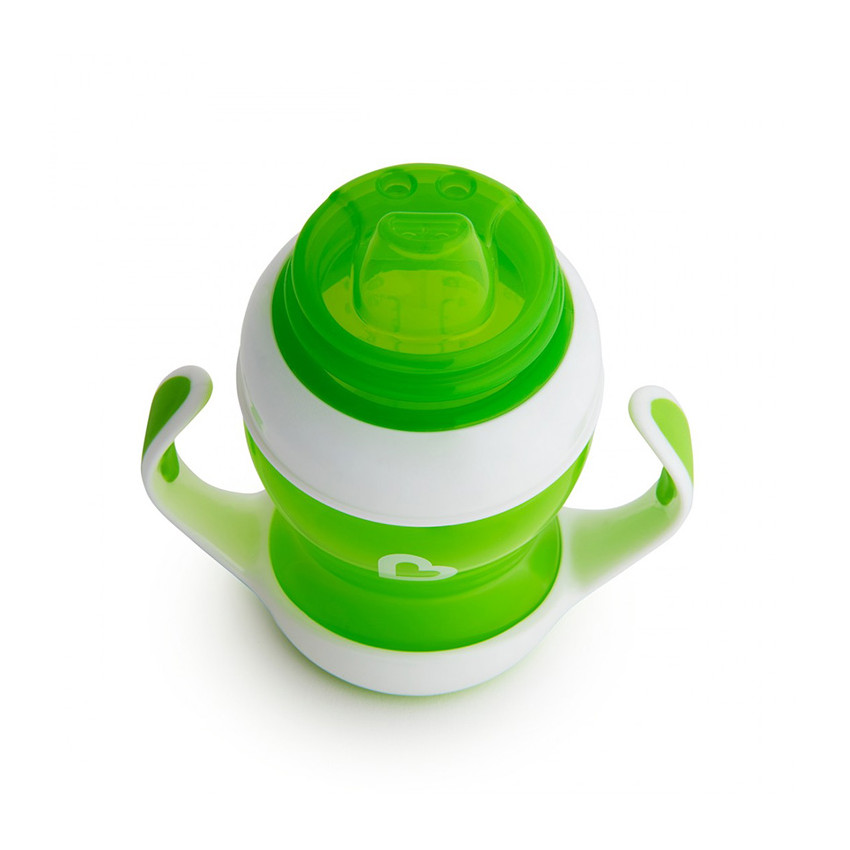 Gentle First Cup Εκπαιδευτικό Μπιμπερό με Λαβές για 4m+ 118ml Πράσινο- Munchkin 