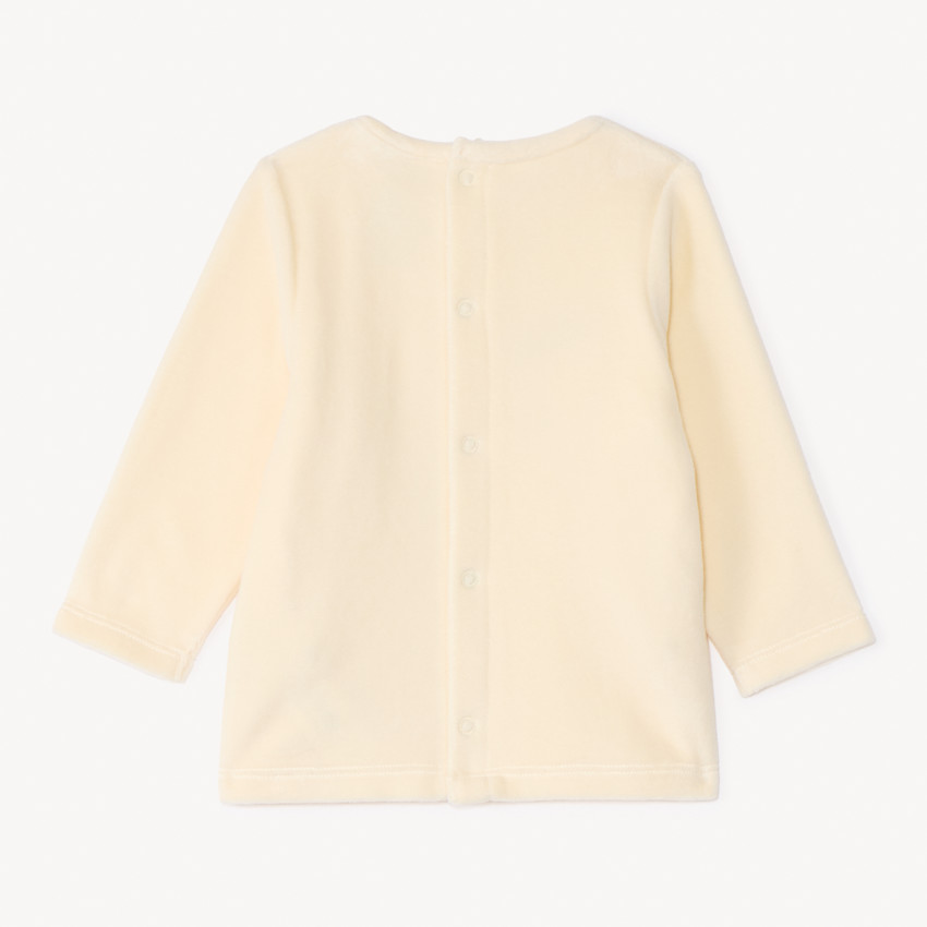 Πυτζάμα από βελουτέ υλικό με θέμα τον Γουίνι Disney για μωρά αγόρια, με διαφορετικές λεπτομέρειες ανάλογα με την ηλικία. 