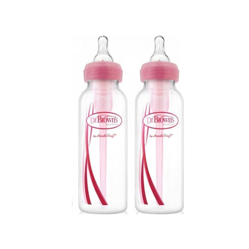 Μπιμπερό πλαστικό Options+ (Σ.Λ.) 250 ml ροζ (2 τεμ.) 