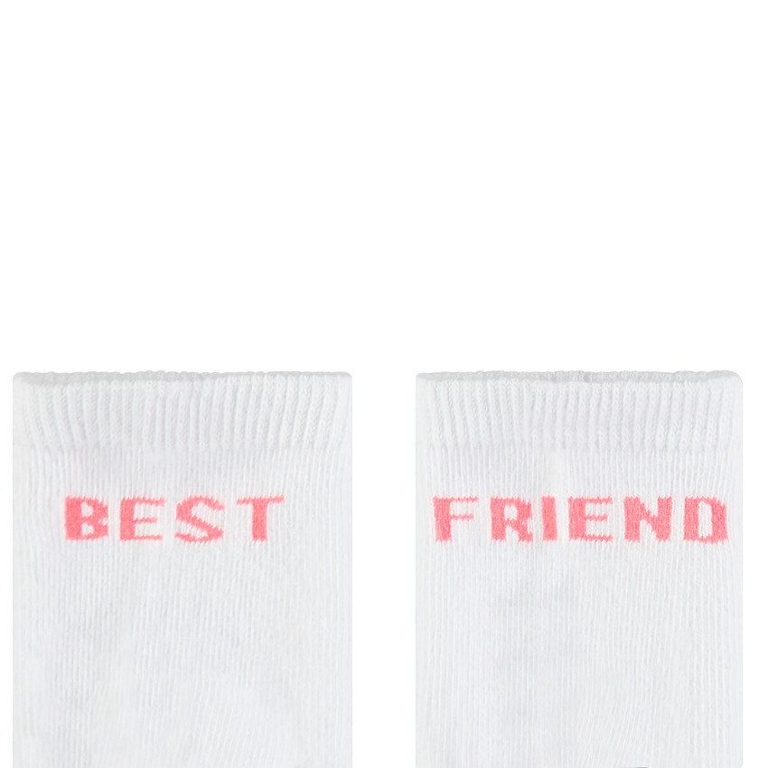 Σετ από 5 ζευγάρια κανονικών κάλτσων με μηνύματα σε ζακάρ 