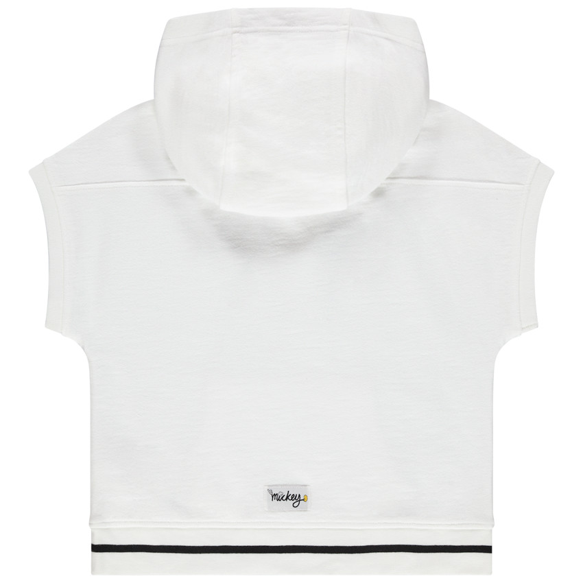 Φούτερ molleton με κουκούλα  κοντομάνικο τύπωμα Mickey με παγιέτες  