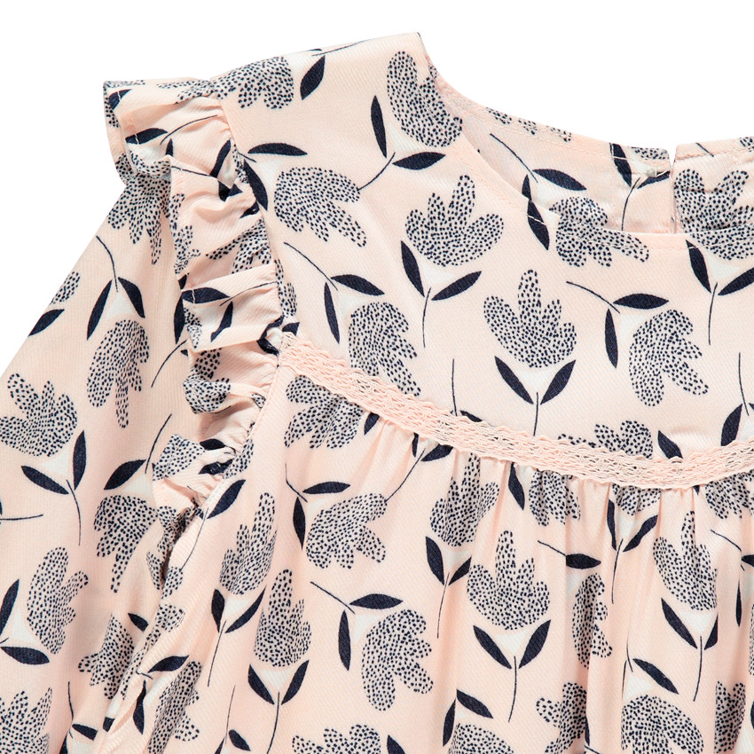 Τουνίκ μακρυμάνικη με σχέδιο λουλούδια για κορίτσι 