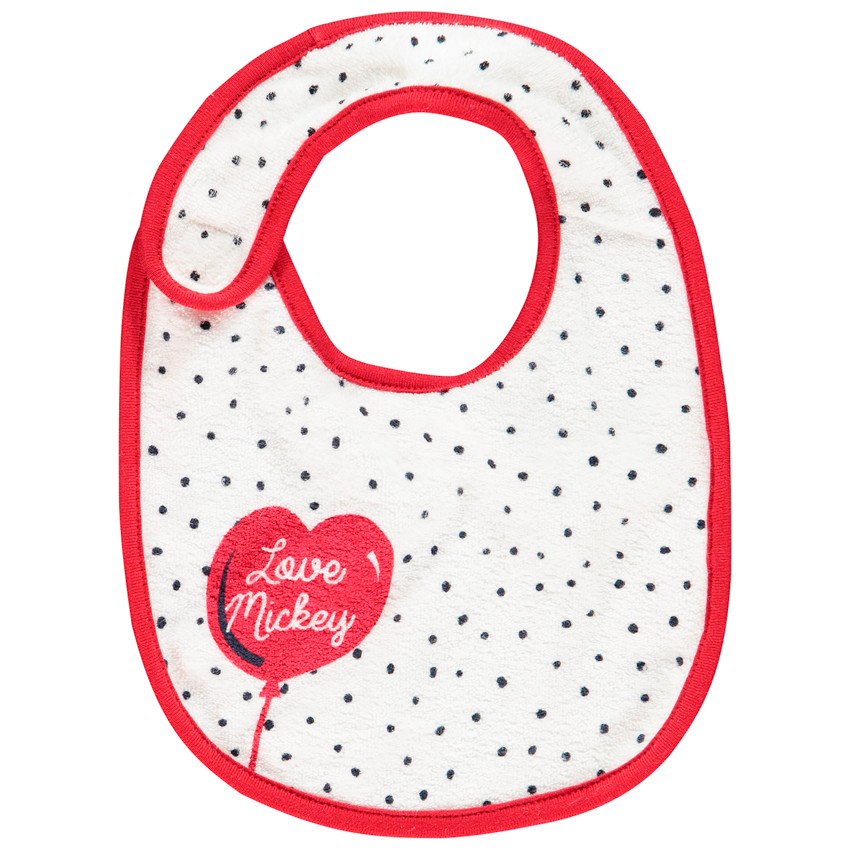 Bavoir à pois print coeur  Additional Bavoir à pois print coeur