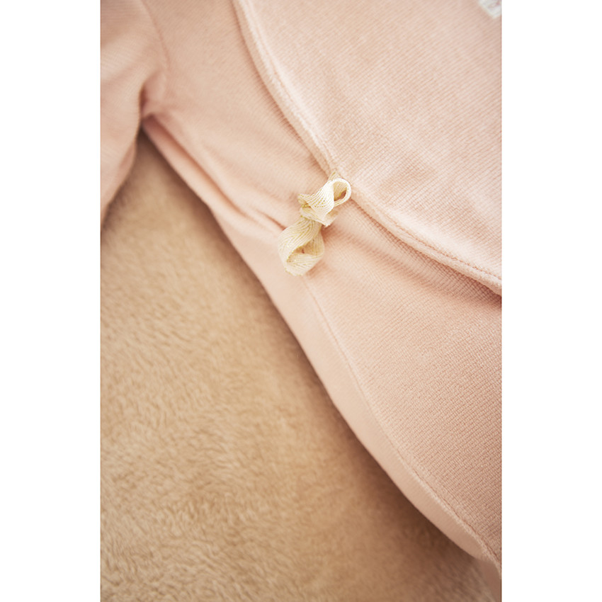 Φορμάκι βελουτέ φαντεζί με patch πουλί για bebe κορίτσι 