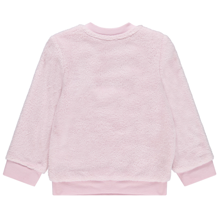 Ροζ φούτερ από sherpa με μήνυμα από χρυσαφί πούλιες 