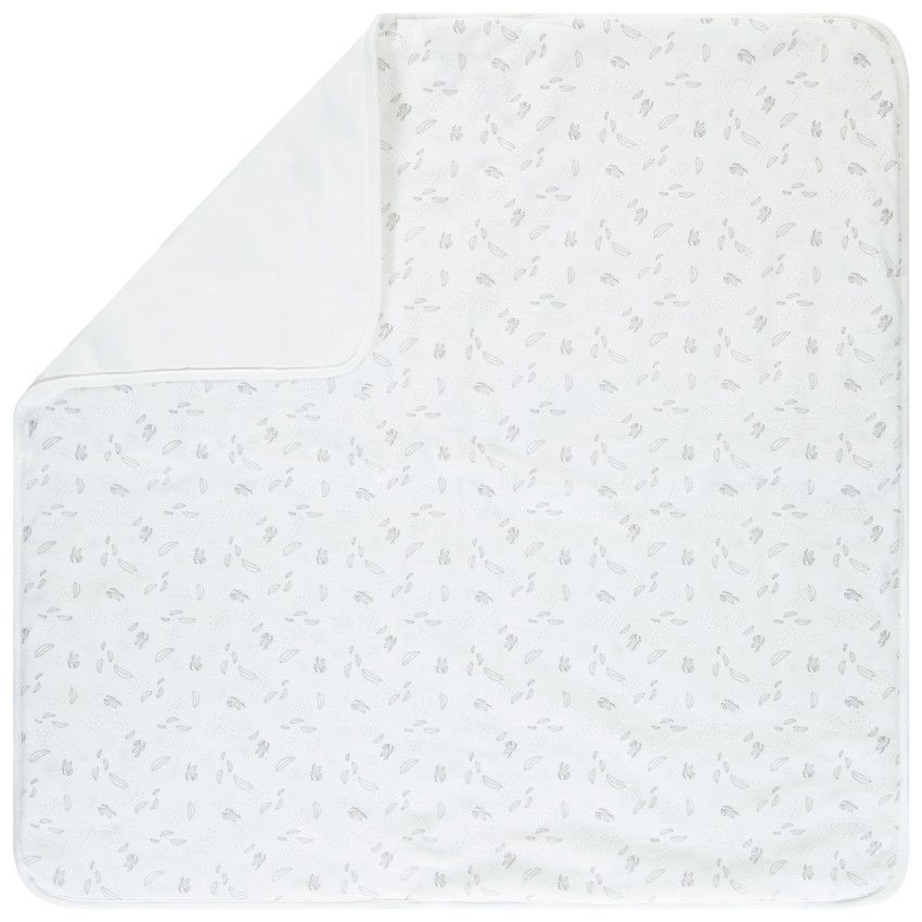 Couverture en velours imprimée plumes 