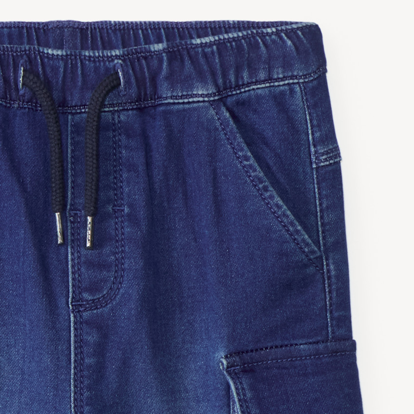 Jean jogger για αγόρι μωρού με τσέπες cargo 