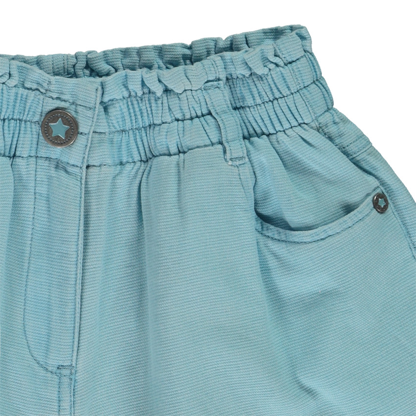 Σορτς μονόχρωμο πάνινο για κορίτσι 