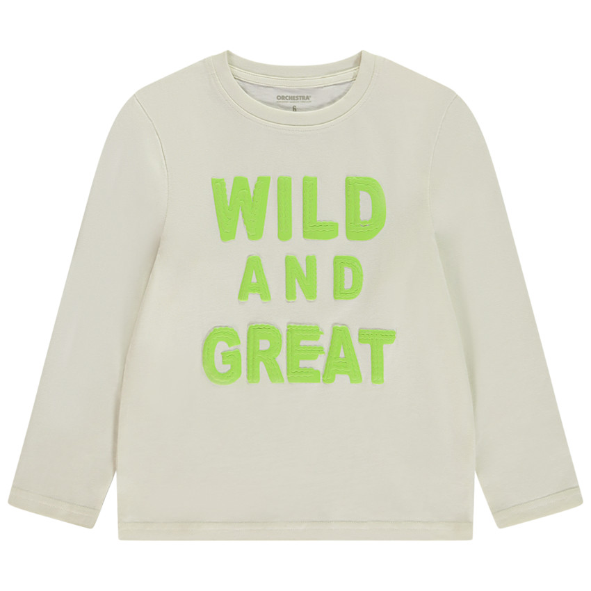 T-shirt μακρυμάνικο με υφή puff print για αγόρι 