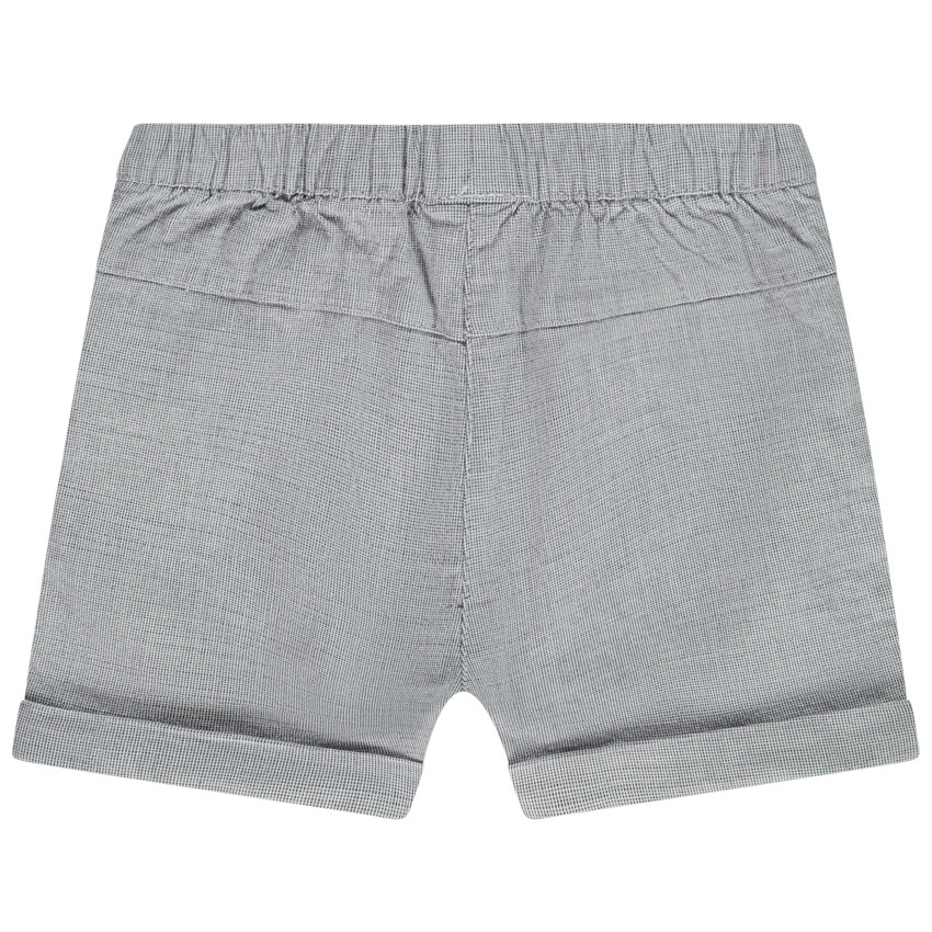 Σορτς με καρό σχέδιο και κέντημα λουλούδια για bebe κορίτσι 