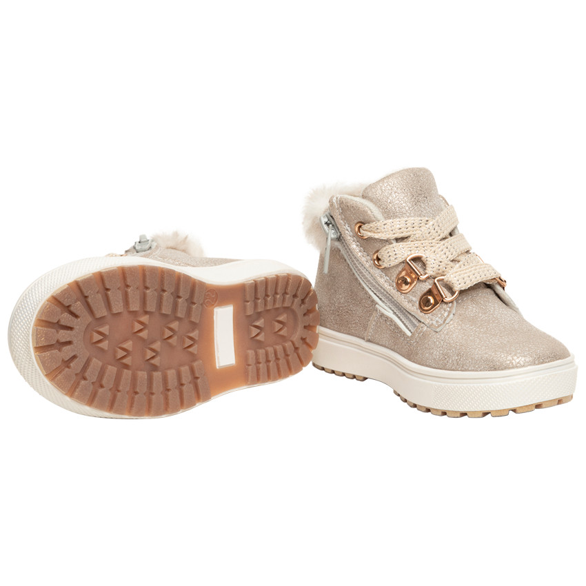 Μποτάκια χρυσαφί για κορίτσι με ψεύτικη γούνα  Additional Μποτάκια χρυσαφί για κορίτσι με ψεύτικη γούνα