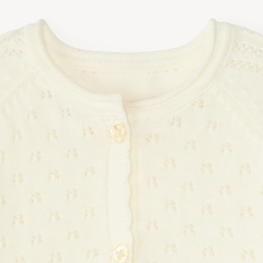 Γιλέτ μπόλντ σε πλέξη για κορίτσι μωρού. 