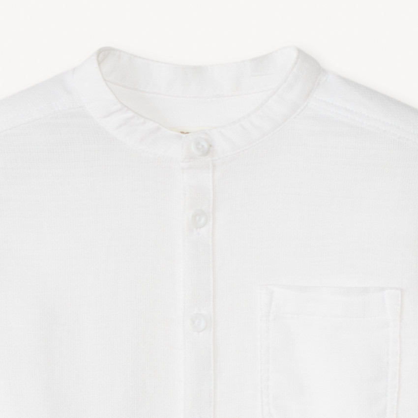 Πουκάμισο με μακριά μανίκια και γιακά mao για αγόρι 