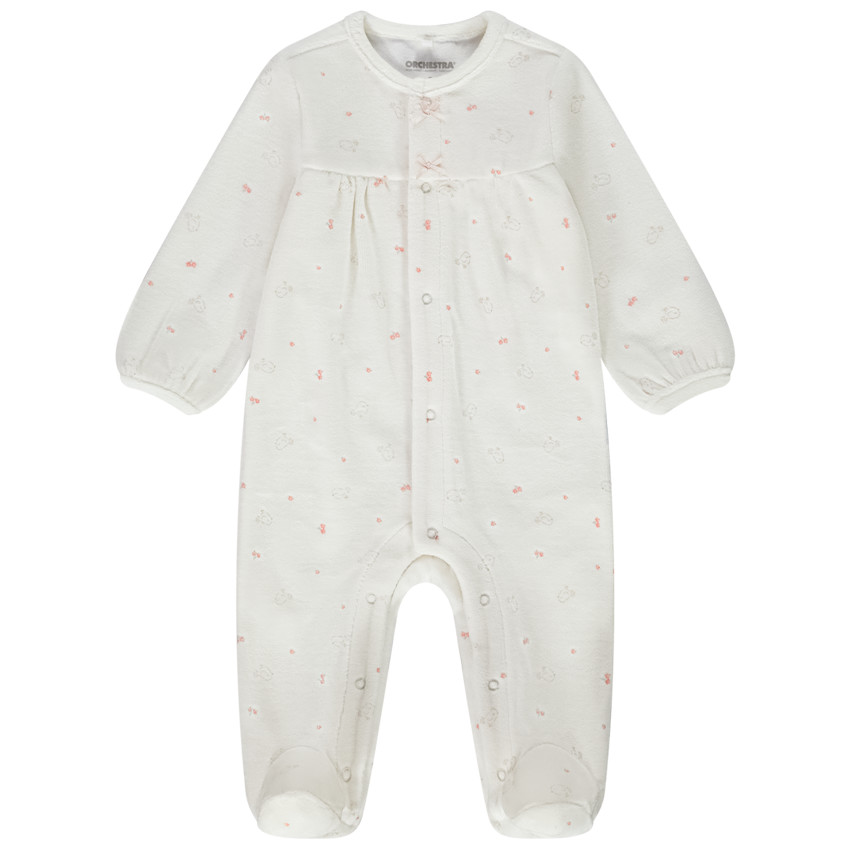 Φορμάκι βελουτέ με φαντεζί σχέδιο για bebe κορίτσι 