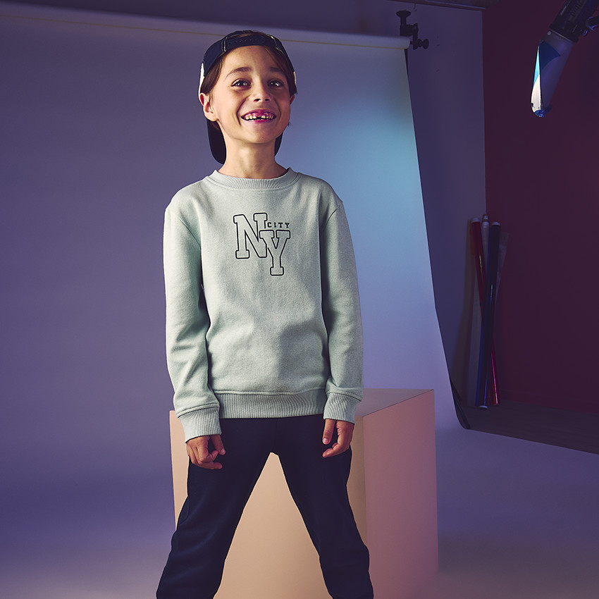 Φούτερ από molleton με σχέδιο "NY city" για αγόρι 