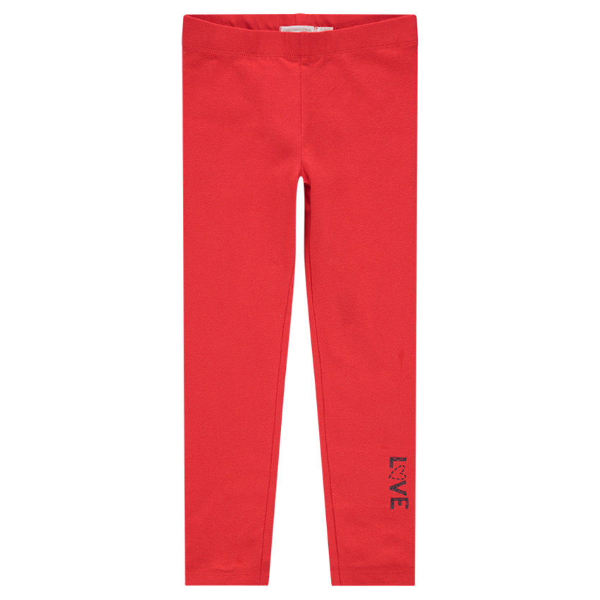 Ζέρσεϊ κολάν σε κόκκινο χρώμα με τυπωμένα γράμματα 