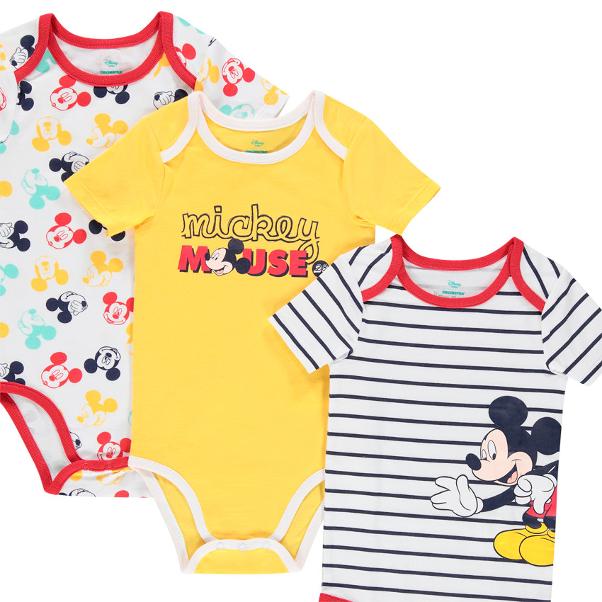 Σέτ 5 bodies κοντομάνικα με σχέδιοMickey Disney 