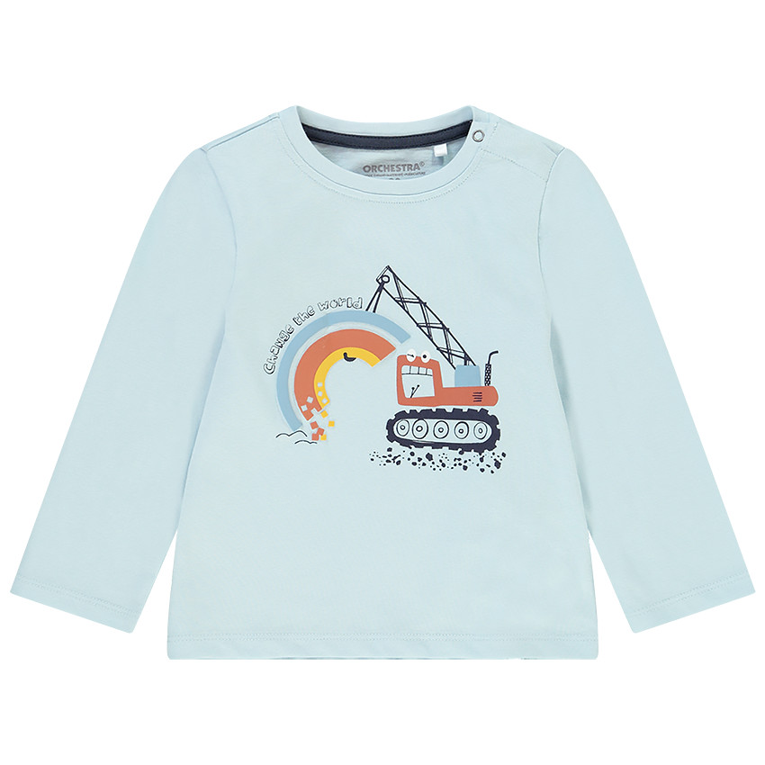 T-shirt manches longues en jersey print fantaisie 