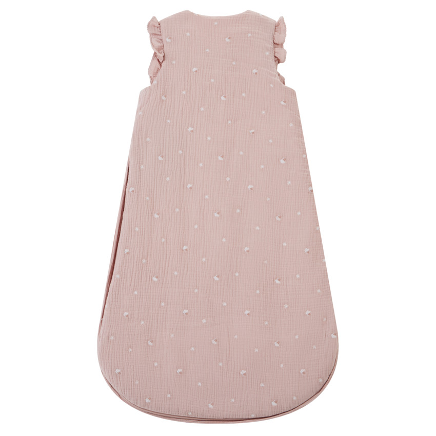 Κεντημένος υπνόσακος από διπλή γάζα TOG 2 Promenade Bucolique ροζ 