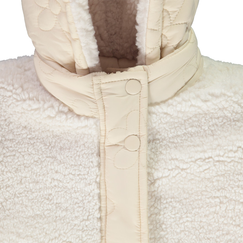 Αναστρέψιμο παρκά σε sherpa/λουλούδια με επένδυση για κορίτσι 