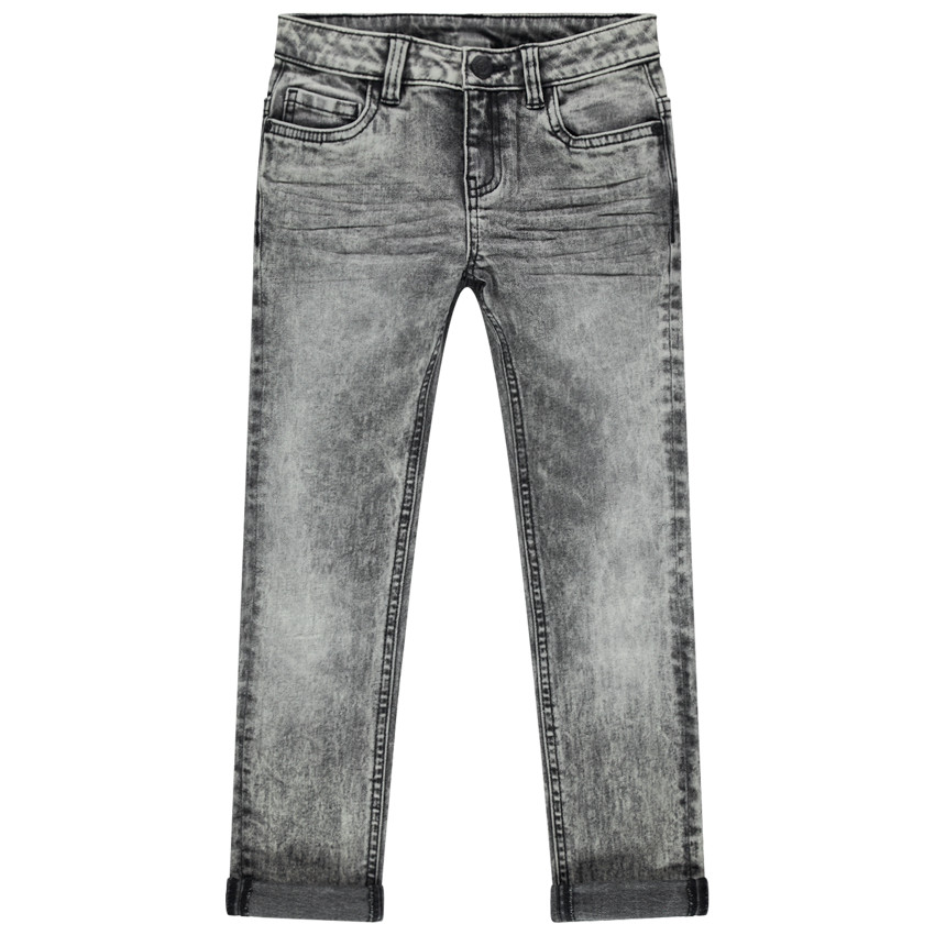 Jean effet used gris coupe skinny 