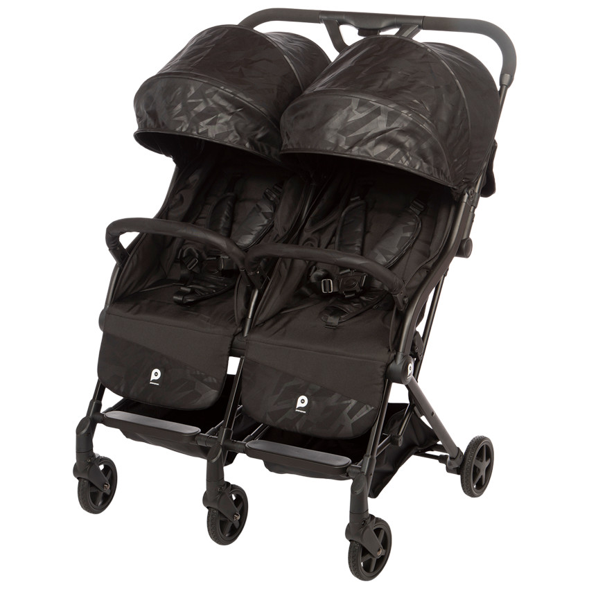 Καρότσι διπλό premium Aria Twin - Μαύρο 