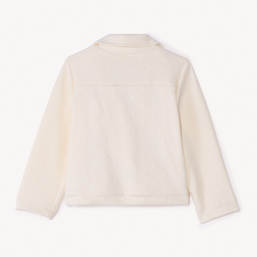 Βεστ σε στυλ perfecto με σχέδια καρδιές σε jacquard για bebe κορίτσι 