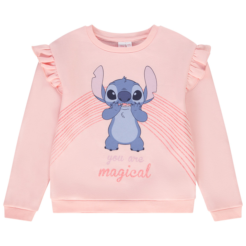 Sweat en molleton print Stitch Disney pour fille 
