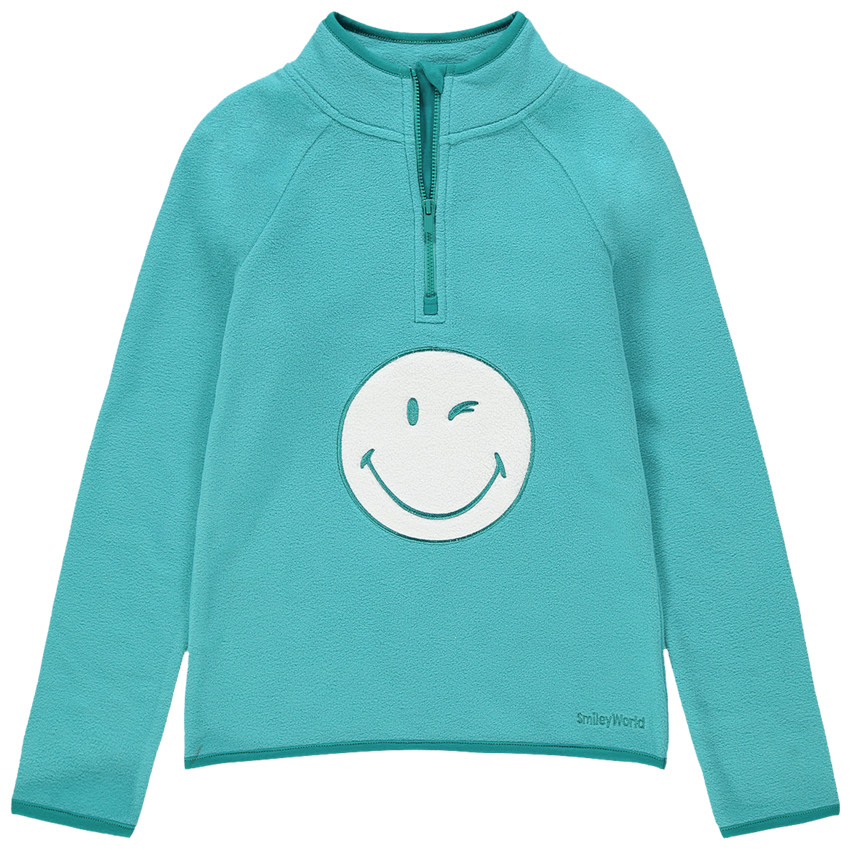 Φούτερ με κέντημα SmileyWorld και άνοιγμα με φερμουάρ  Additional Φούτερ με κέντημα SmileyWorld και άνοιγμα με φερμουάρ