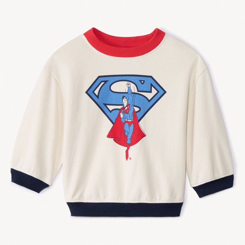 Φούτερ molleton oversize Superman Warner για bebe αγόρι 